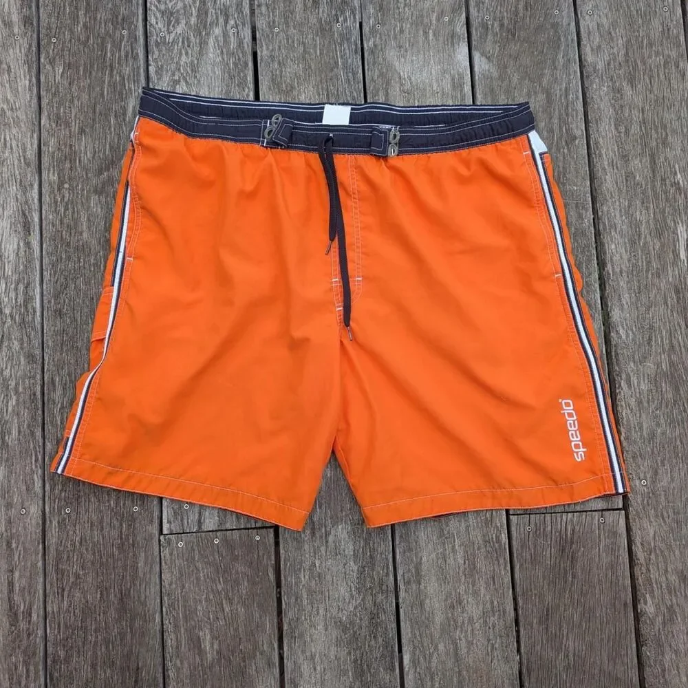 Speedo Men's Orange Swim-briefs-shorts